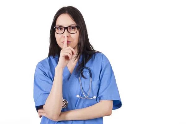 Doctor silence sign — Stock Photo, Image