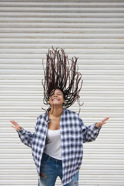 Cabelo no vento — Fotografia de Stock