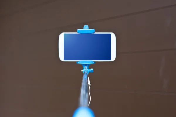 Selfie stick mobiele — Stockfoto