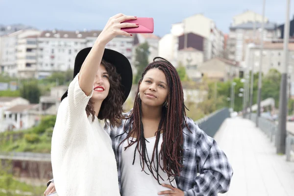 Ženy a selfie — Stock fotografie