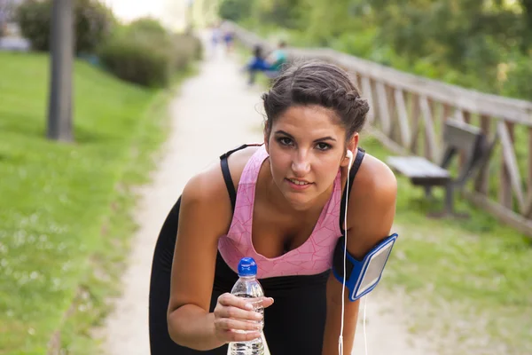 Woman fitness outdors — Stock Photo, Image