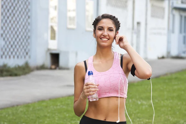 Woman fitness outdors — Stock Photo, Image