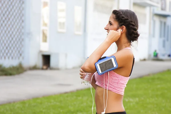 Woman fitness outdors — Stock Photo, Image