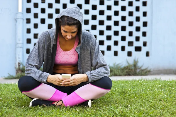 Woman fitness outdors — Stock Photo, Image