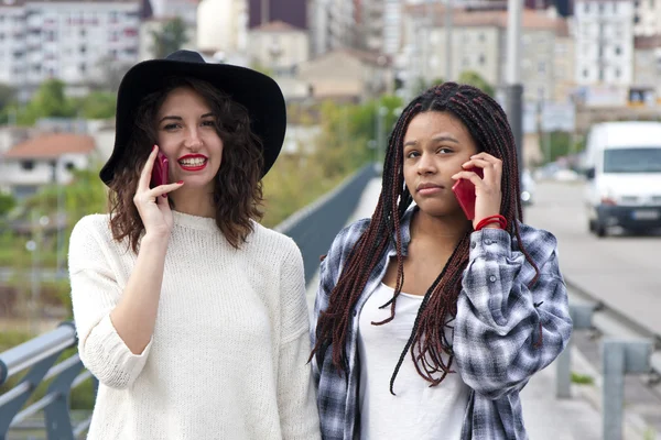 Woman with smartphone — Stock Photo, Image