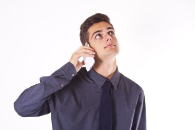 Beyaz üzerine izole iş adamı