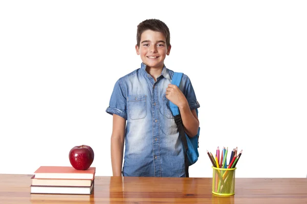 Studente bambino a scuola — Foto Stock