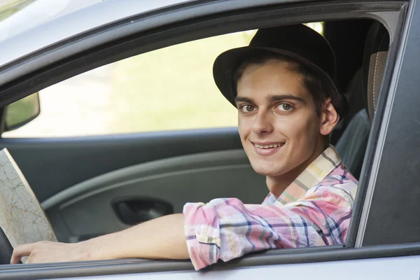 Lidé na auto — Stock fotografie