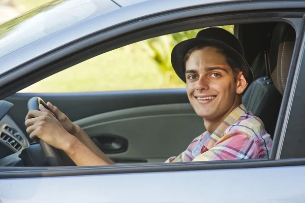 Lidé na auto — Stock fotografie