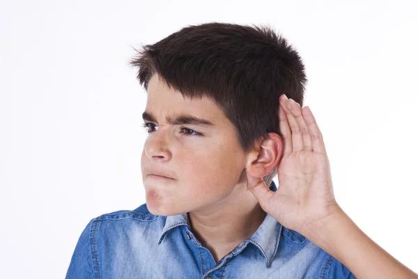 Niño en el fondo — Foto de Stock