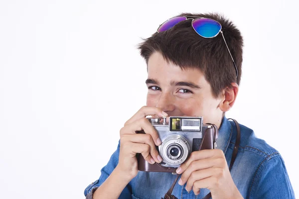 Niño aislado en blanco — Foto de Stock