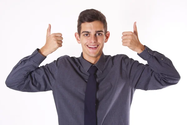 Hombre de negocios aislado en blanco —  Fotos de Stock