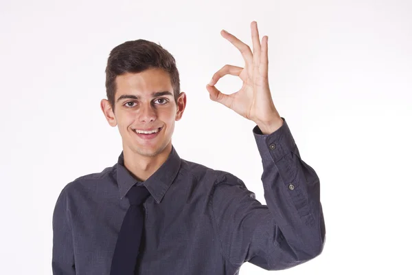 Empresário isolado em branco — Fotografia de Stock