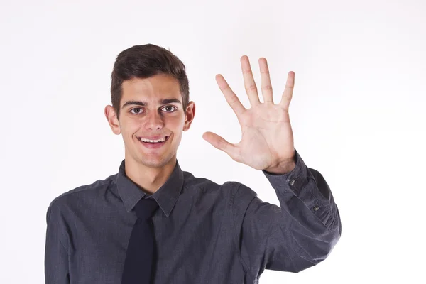 Hombre de negocios aislado en blanco —  Fotos de Stock