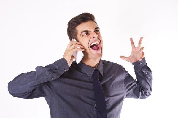 Hombre de negocios aislado en blanco — Foto de Stock