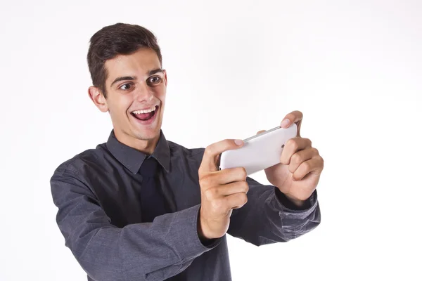 Hombre de negocios aislado en blanco —  Fotos de Stock