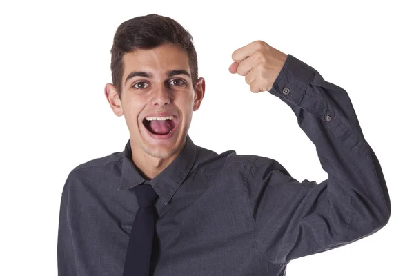 Hombre de negocios aislado en blanco — Foto de Stock