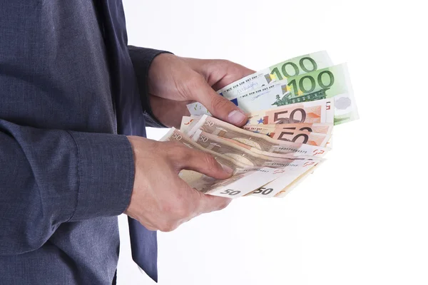 Man met contant geld — Stockfoto