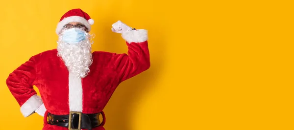 Babbo Natale Isolato Sfondo Colore — Foto Stock