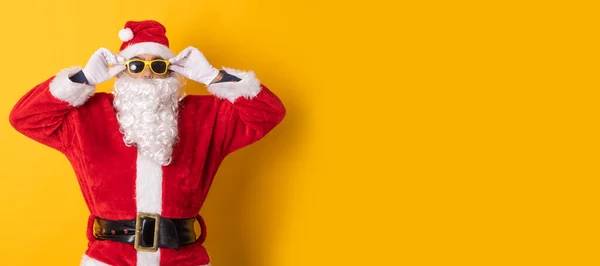 Babbo Natale Isolato Sfondo Colore — Foto Stock