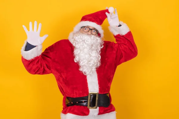 Santa Claus Απομονωμένο Έγχρωμο Φόντο — Φωτογραφία Αρχείου