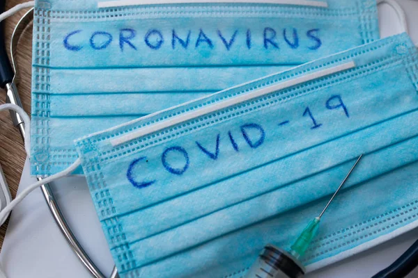 Protección Máscara Sanitaria Contra Virus Coronavirus —  Fotos de Stock