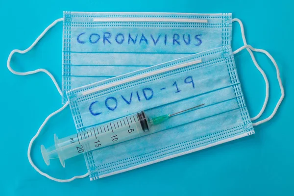 Máscara Pandémica Coronavirus Vacuna —  Fotos de Stock