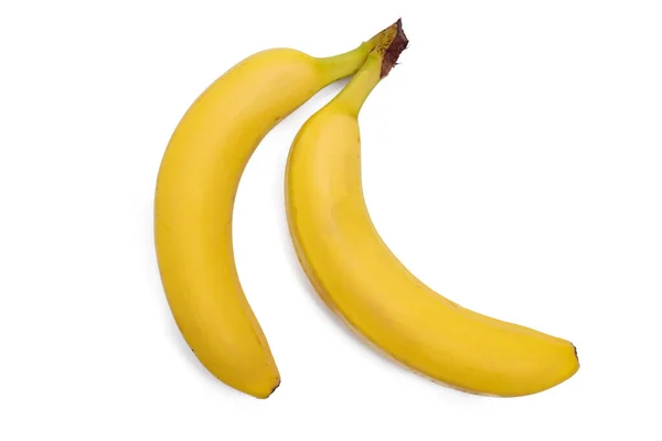 Plátanos Naturales Aislados Sobre Fondo Blanco —  Fotos de Stock
