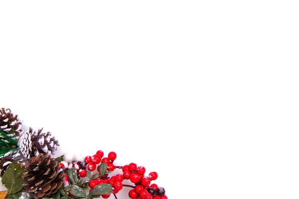 Різдвяні Прикраси Ізольовані Білому Тлі — стокове фото