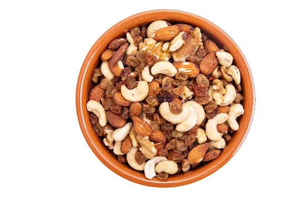 Assorted Nuts Isolated White Background — Stock Photo, Image