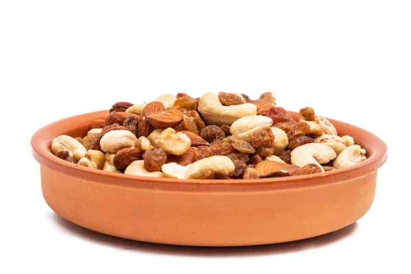 Assorted Nuts Isolated White Background — Stock Photo, Image