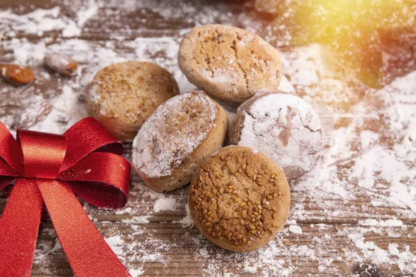 Biscoitos Natal Polvoronas Maçapão — Fotografia de Stock