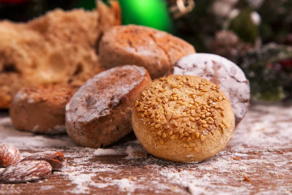 Biscotti Natale Polvoroni Marzapane — Foto Stock