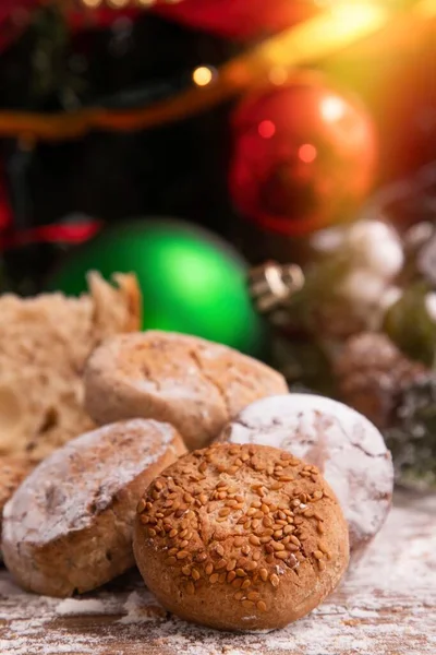 Biscotti Natale Polvoroni Marzapane — Foto Stock