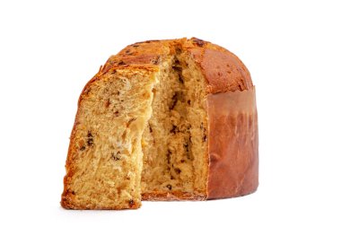 Noel panettone beyaz arkaplanda izole