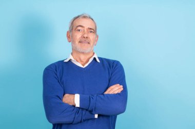 senior adult man isolated on background clipart