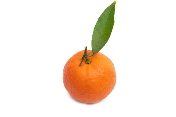 Naranjas Mandarinas Aisladas Sobre Fondo Blanco — Foto de Stock
