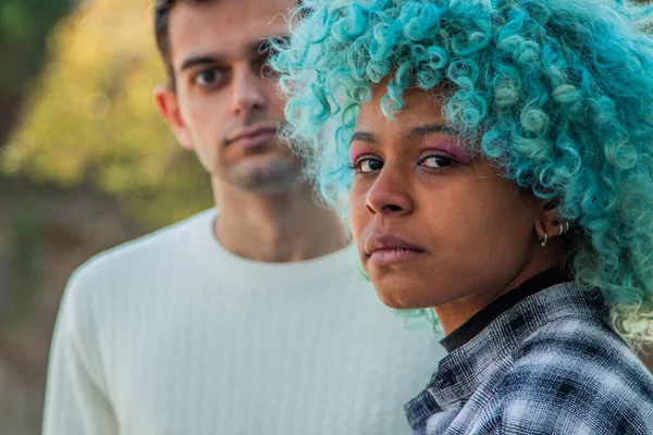 Portrait Femme Sérieuse Couple — Photo