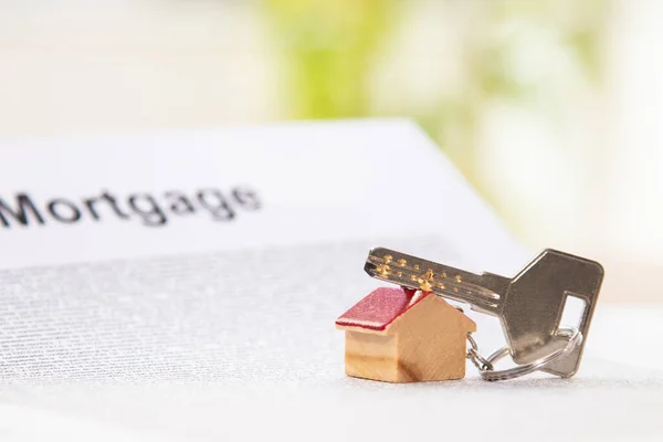 House Key Documents Purchase House Mortgage — Stock Photo, Image