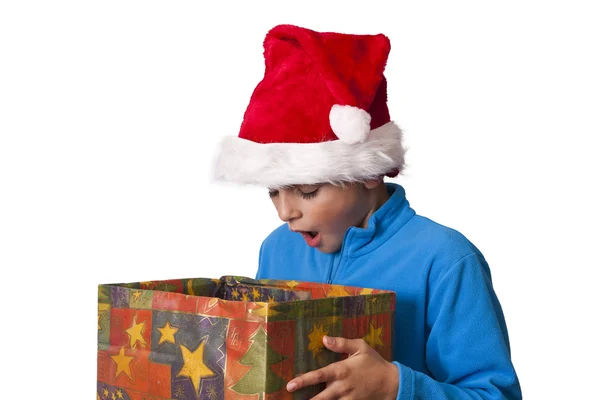 Niño celebrando la Navidad — Foto de Stock