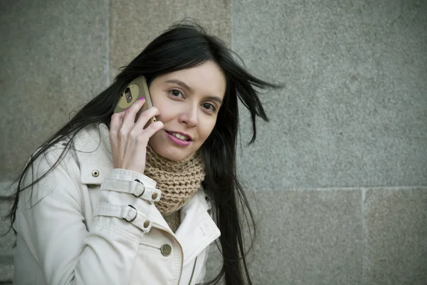 Menina da faculdade na rua — Fotografia de Stock