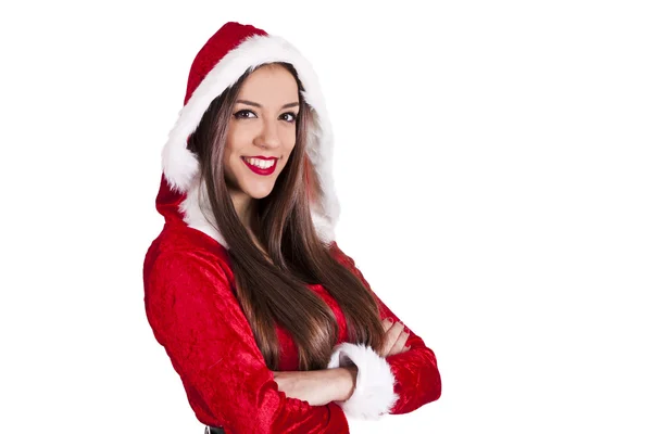 Santa claus vrouw — Stockfoto