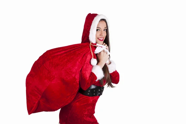 Женщина Санта-Клауса — стоковое фото