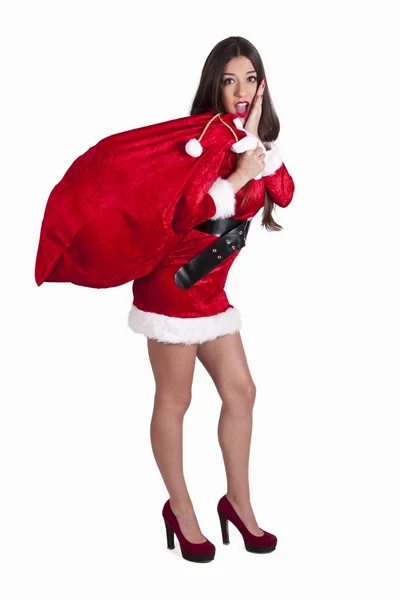 Женщина Санта-Клауса — стоковое фото