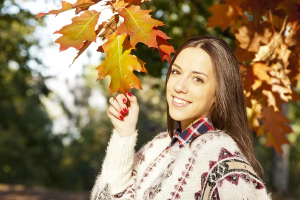 Young woman in autumn — Stock Photo, Image