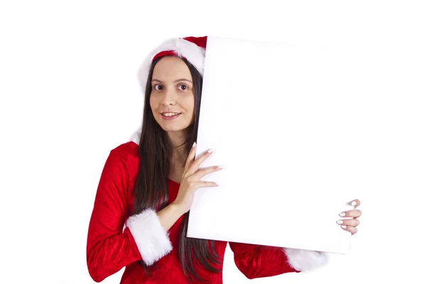 Ragazza Babbo Natale — Foto Stock