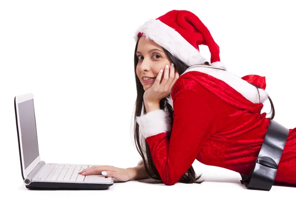 Ragazza Babbo Natale — Foto Stock