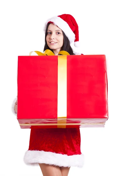 Ragazza Babbo Natale — Foto Stock