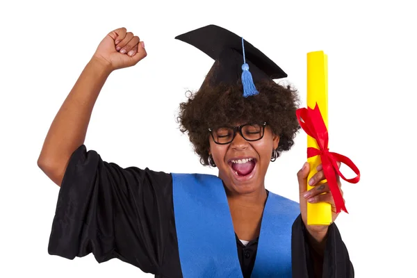Girl with graduation — Stock Photo, Image