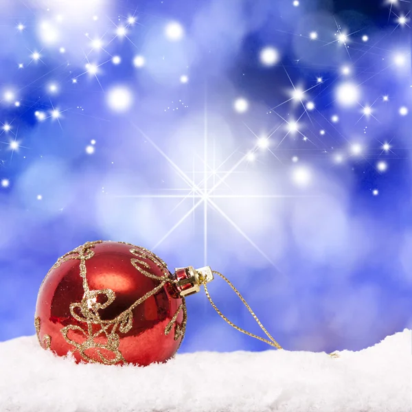 Weihnachten Hintergrund mit Ball — Stockfoto